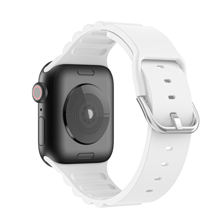 Cinturino per orologio in silicone stile Business B, For Apple Watch Series 7 45mm / 6 & SE & 5 & 4 44mm / 3 & 2 & 1 42mm, For Apple Watch Series 7 41mm / 6 & SE & 5 & 4 40mm / 3 & 2 & 1 38mm                                                             ...