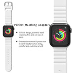 Cinturino per orologio in silicone stile Business B, For Apple Watch Series 7 45mm / 6 & SE & 5 & 4 44mm / 3 & 2 & 1 42mm, For Apple Watch Series 7 41mm / 6 & SE & 5 & 4 40mm / 3 & 2 & 1 38mm                                                             ...