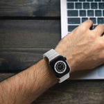 Cinturino per orologio in silicone stile Business B, For Apple Watch Series 7 45mm / 6 & SE & 5 & 4 44mm / 3 & 2 & 1 42mm, For Apple Watch Series 7 41mm / 6 & SE & 5 & 4 40mm / 3 & 2 & 1 38mm                                                             ...