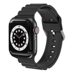 Cinturino per orologio in silicone stile Business B, For Apple Watch Series 7 45mm / 6 & SE & 5 & 4 44mm / 3 & 2 & 1 42mm, For Apple Watch Series 7 41mm / 6 & SE & 5 & 4 40mm / 3 & 2 & 1 38mm                                                             ...