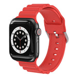 Cinturino per orologio in silicone stile Business B, For Apple Watch Series 7 45mm / 6 & SE & 5 & 4 44mm / 3 & 2 & 1 42mm, For Apple Watch Series 7 41mm / 6 & SE & 5 & 4 40mm / 3 & 2 & 1 38mm                                                             ...