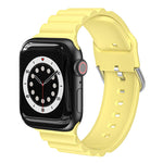 Cinturino per orologio in silicone stile Business B, For Apple Watch Series 7 45mm / 6 & SE & 5 & 4 44mm / 3 & 2 & 1 42mm, For Apple Watch Series 7 41mm / 6 & SE & 5 & 4 40mm / 3 & 2 & 1 38mm                                                             ...