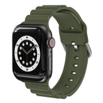 Cinturino per orologio in silicone stile Business B, For Apple Watch Series 7 45mm / 6 & SE & 5 & 4 44mm / 3 & 2 & 1 42mm, For Apple Watch Series 7 41mm / 6 & SE & 5 & 4 40mm / 3 & 2 & 1 38mm                                                             ...