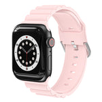 Cinturino per orologio in silicone stile Business B, For Apple Watch Series 7 45mm / 6 & SE & 5 & 4 44mm / 3 & 2 & 1 42mm, For Apple Watch Series 7 41mm / 6 & SE & 5 & 4 40mm / 3 & 2 & 1 38mm                                                             ...