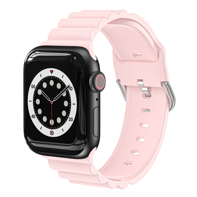 Cinturino per orologio in silicone stile Business B, For Apple Watch Series 7 45mm / 6 & SE & 5 & 4 44mm / 3 & 2 & 1 42mm, For Apple Watch Series 7 41mm / 6 & SE & 5 & 4 40mm / 3 & 2 & 1 38mm                                                             ...