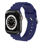 Cinturino per orologio in silicone stile Business B, For Apple Watch Series 7 45mm / 6 & SE & 5 & 4 44mm / 3 & 2 & 1 42mm, For Apple Watch Series 7 41mm / 6 & SE & 5 & 4 40mm / 3 & 2 & 1 38mm                                                             ...