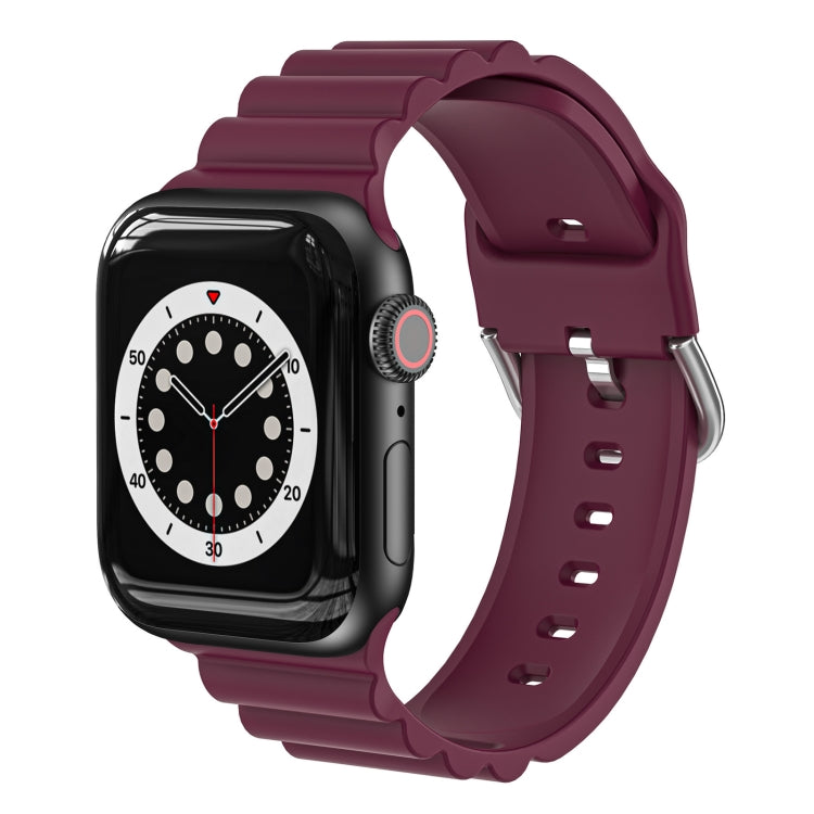 Cinturino per orologio in silicone stile Business B, For Apple Watch Series 7 45mm / 6 & SE & 5 & 4 44mm / 3 & 2 & 1 42mm, For Apple Watch Series 7 41mm / 6 & SE & 5 & 4 40mm / 3 & 2 & 1 38mm                                                             ...