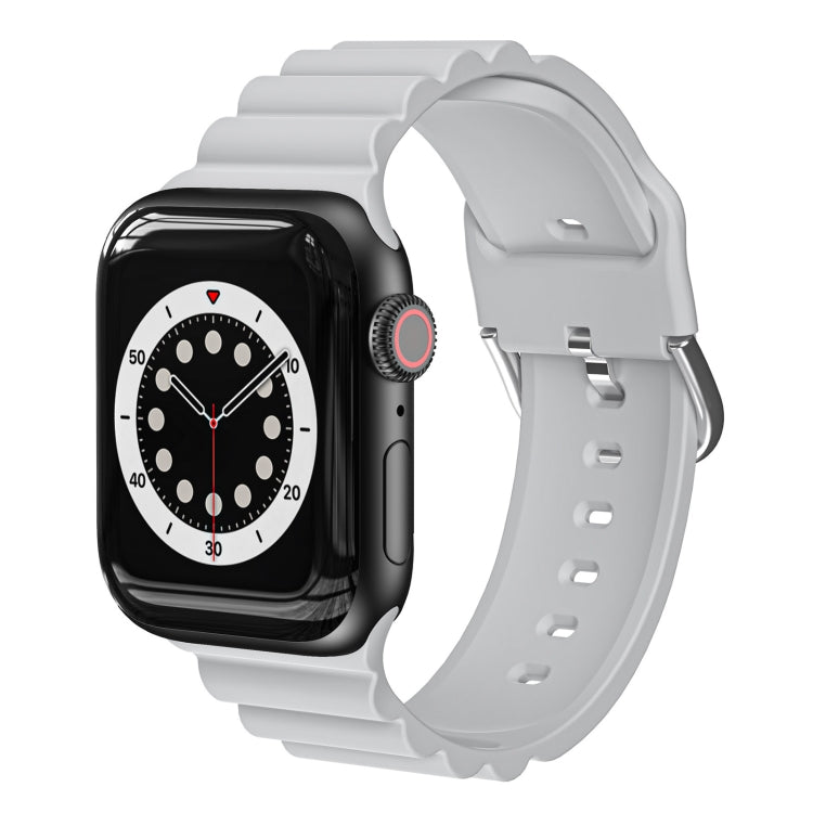 Cinturino per orologio in silicone stile Business B, For Apple Watch Series 7 45mm / 6 & SE & 5 & 4 44mm / 3 & 2 & 1 42mm, For Apple Watch Series 7 41mm / 6 & SE & 5 & 4 40mm / 3 & 2 & 1 38mm                                                             ...