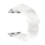 Cinturino per orologio in tessuto con anello per capelli con motivo a conchiglia, For Apple Watch Ultra 49mm / Series 8&7 45mm / SE 2&6&SE&5&4 44mm / 3&2&1 42mm, For Apple Watch Series 8&7 41mm / SE 2&6&SE&5&4 40mm / 3&2&1 38mm                         ...