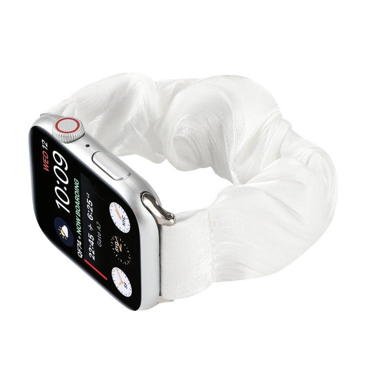 Cinturino per orologio in tessuto con anello per capelli con motivo a conchiglia, For Apple Watch Ultra 49mm / Series 8&7 45mm / SE 2&6&SE&5&4 44mm / 3&2&1 42mm, For Apple Watch Series 8&7 41mm / SE 2&6&SE&5&4 40mm / 3&2&1 38mm                         ...