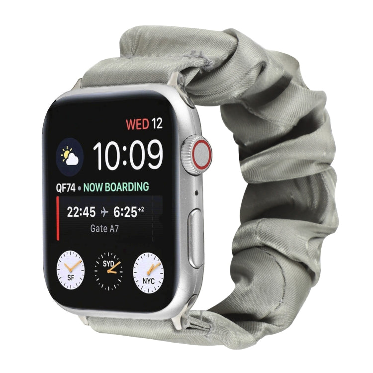 Cinturino per orologio in tessuto con anello per capelli con motivo a conchiglia, For Apple Watch Ultra 49mm / Series 8&7 45mm / SE 2&6&SE&5&4 44mm / 3&2&1 42mm, For Apple Watch Series 8&7 41mm / SE 2&6&SE&5&4 40mm / 3&2&1 38mm                         ...