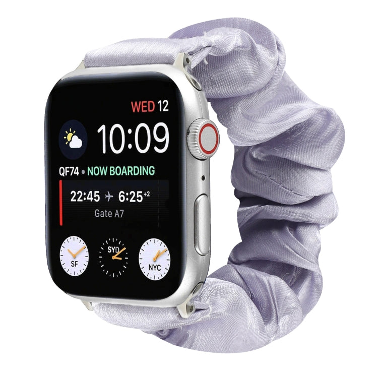 Cinturino per orologio in tessuto con anello per capelli con motivo a conchiglia, For Apple Watch Ultra 49mm / Series 8&7 45mm / SE 2&6&SE&5&4 44mm / 3&2&1 42mm, For Apple Watch Series 8&7 41mm / SE 2&6&SE&5&4 40mm / 3&2&1 38mm                         ...