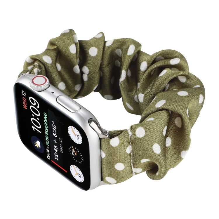 Cinturino per orologio in tessuto con anello per capelli a pois, For Apple Watch Ultra 49mm / Series 8&7 45mm / SE 2&6&SE&5&4 44mm / 3&2&1 42mm, For Apple Watch Series 8&7 41mm / SE 2&6&SE&5&4 40mm / 3&2&1 38mm                                          ...