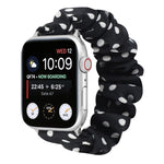 Cinturino per orologio in tessuto con anello per capelli a pois, For Apple Watch Ultra 49mm / Series 8&7 45mm / SE 2&6&SE&5&4 44mm / 3&2&1 42mm, For Apple Watch Series 8&7 41mm / SE 2&6&SE&5&4 40mm / 3&2&1 38mm                                          ...