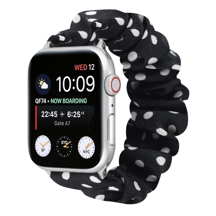 Cinturino per orologio in tessuto con anello per capelli a pois, For Apple Watch Ultra 49mm / Series 8&7 45mm / SE 2&6&SE&5&4 44mm / 3&2&1 42mm, For Apple Watch Series 8&7 41mm / SE 2&6&SE&5&4 40mm / 3&2&1 38mm                                          ...