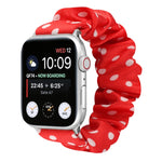 Cinturino per orologio in tessuto con anello per capelli a pois, For Apple Watch Ultra 49mm / Series 8&7 45mm / SE 2&6&SE&5&4 44mm / 3&2&1 42mm, For Apple Watch Series 8&7 41mm / SE 2&6&SE&5&4 40mm / 3&2&1 38mm                                          ...