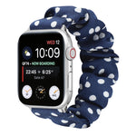 Cinturino per orologio in tessuto con anello per capelli a pois, For Apple Watch Ultra 49mm / Series 8&7 45mm / SE 2&6&SE&5&4 44mm / 3&2&1 42mm, For Apple Watch Series 8&7 41mm / SE 2&6&SE&5&4 40mm / 3&2&1 38mm                                          ...