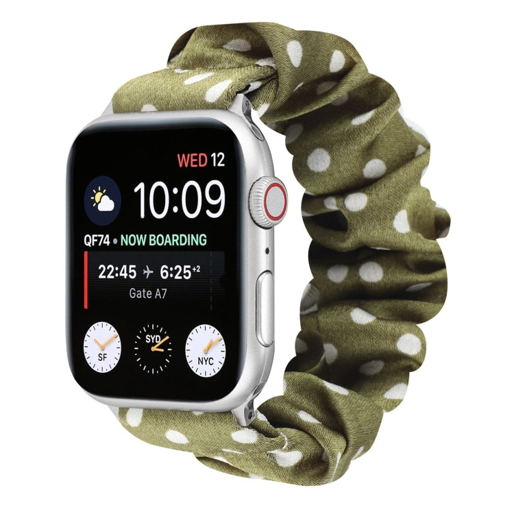 Cinturino per orologio in tessuto con anello per capelli a pois, For Apple Watch Ultra 49mm / Series 8&7 45mm / SE 2&6&SE&5&4 44mm / 3&2&1 42mm, For Apple Watch Series 8&7 41mm / SE 2&6&SE&5&4 40mm / 3&2&1 38mm                                          ...