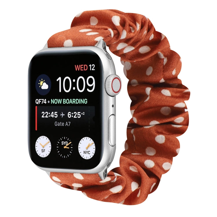 Cinturino per orologio in tessuto con anello per capelli a pois, For Apple Watch Ultra 49mm / Series 8&7 45mm / SE 2&6&SE&5&4 44mm / 3&2&1 42mm, For Apple Watch Series 8&7 41mm / SE 2&6&SE&5&4 40mm / 3&2&1 38mm                                          ...