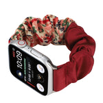 Cinturino per orologio in tessuto con anello per capelli con motivo a farfalla, For Apple Watch Ultra 49mm / Series 8&7 45mm / SE 2&6&SE&5&4 44mm / 3&2&1 42mm