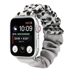 Cinturino per orologio in tessuto con anello per capelli con motivo a farfalla, For Apple Watch Ultra 49mm / Series 8&7 45mm / SE 2&6&SE&5&4 44mm / 3&2&1 42mm