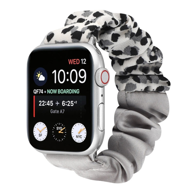 Cinturino per orologio in tessuto con anello per capelli con motivo a farfalla, For Apple Watch Ultra 49mm / Series 8&7 45mm / SE 2&6&SE&5&4 44mm / 3&2&1 42mm