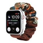 Cinturino per orologio in tessuto con anello per capelli con motivo a farfalla, For Apple Watch Ultra 49mm / Series 8&7 45mm / SE 2&6&SE&5&4 44mm / 3&2&1 42mm