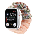 Cinturino per orologio in tessuto con anello per capelli con motivo a farfalla, For Apple Watch Ultra 49mm / Series 8&7 45mm / SE 2&6&SE&5&4 44mm / 3&2&1 42mm