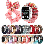 Cinturino per orologio in tessuto con anello per capelli con motivo a farfalla, For Apple Watch Ultra 49mm / Series 8&7 45mm / SE 2&6&SE&5&4 44mm / 3&2&1 42mm