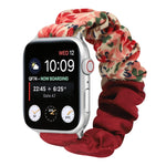 Cinturino per orologio in tessuto con anello per capelli con motivo a farfalla, For Apple Watch Series 8&7 41mm / SE 2&6&SE&5&4 40mm / 3&2&1 38mm, For Apple Watch Series 7 41mm / 6 & SE & 5 & 4 40mm / 3 & 2 & 1 38mm                                     ...