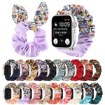 Cinturino per orologio in tessuto con anello per capelli con motivo a farfalla, For Apple Watch Series 8&7 41mm / SE 2&6&SE&5&4 40mm / 3&2&1 38mm, For Apple Watch Series 7 41mm / 6 & SE & 5 & 4 40mm / 3 & 2 & 1 38mm                                     ...