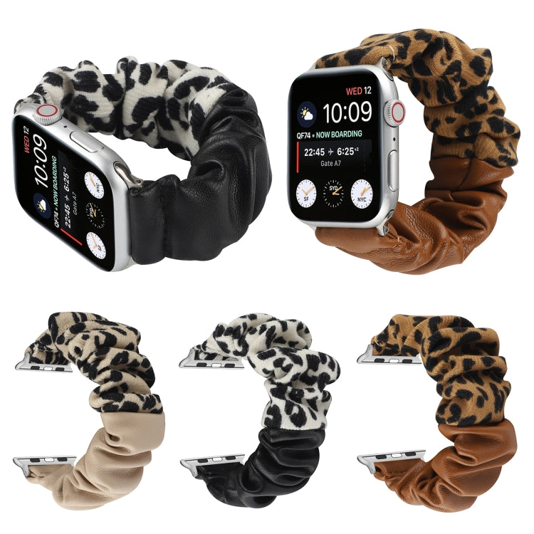 Cinturino per orologio in pelle con motivo leopardato, For Series 7 45mm / 6 & SE & 5 & 4 44mm / 3 & 2 & 1 42mm, For Series 7 41mm / 6 & SE & 5 & 4 40mm / 3 & 2 & 1 38mm