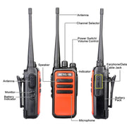 1 Pair RETEVIS RT66 16CHS FRS Portable Walkie Talkie Two Way Radio License Free, US Plug, RT66