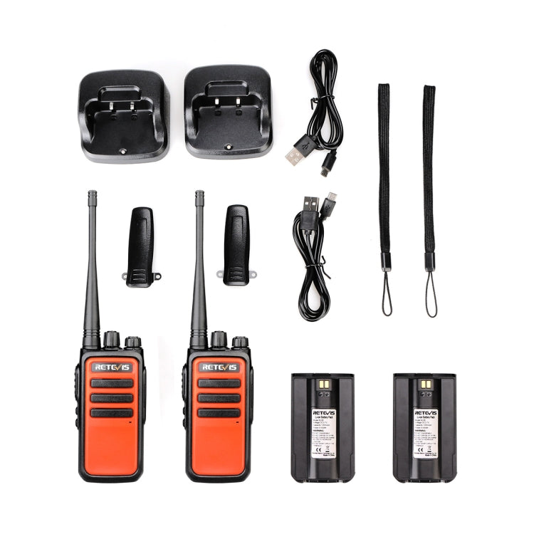 1 Pair RETEVIS RT66 16CHS FRS Portable Walkie Talkie Two Way Radio License Free, US Plug, RT66