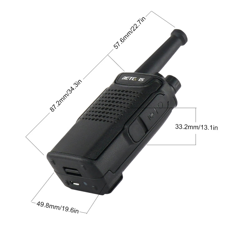 RETEVIS RT67 0.5W PMR446 16CHS Radio bidirezionale Mini walkie talkie portatile, spina europea, RT67, EU Plug