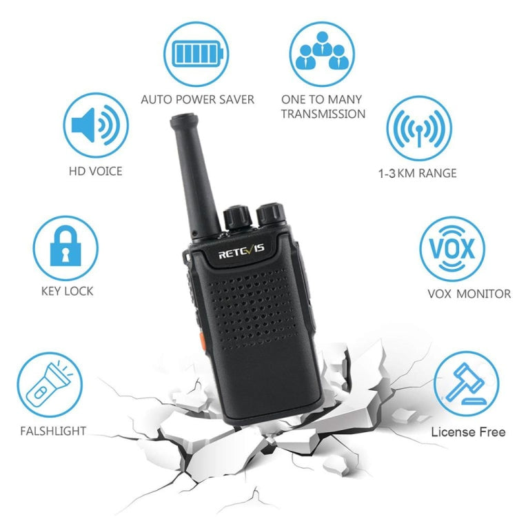 Retevis RT67 Radio PMR446 0.5W 16 Canali Portatile
