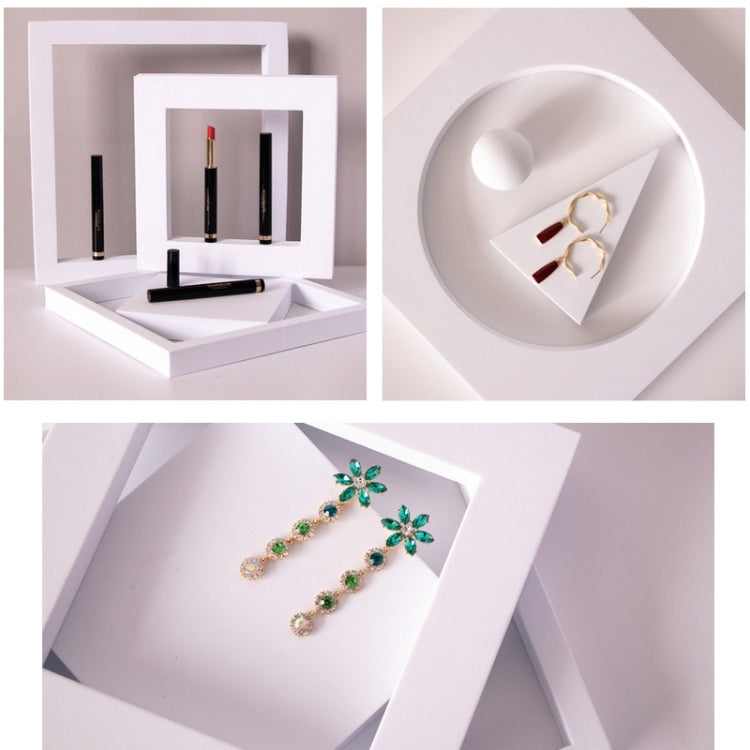 Cubo geometrico Tinta unita Fotografia Sfondo fotografico Tavolo da tiro Oggetti di scena in schiuma, 7.6 x 6cm Cylinder, Cube Embedded Combo Kits, Round Combo Kits, 2 x Door Combo Kits