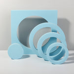 Cubo geometrico Tinta unita Fotografia Sfondo fotografico Tavolo da tiro Oggetti di scena in schiuma, 7.6 x 6cm Cylinder, Cube Embedded Combo Kits, Round Combo Kits, 2 x Door Combo Kits