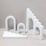 Cubo geometrico Tinta unita Fotografia Sfondo fotografico Tavolo da tiro Oggetti di scena in schiuma, Ladder Combo Kits, 2 x Triangles Combo Kits, Cuboid Doo, 7 x 7 x 6cm Cuboid