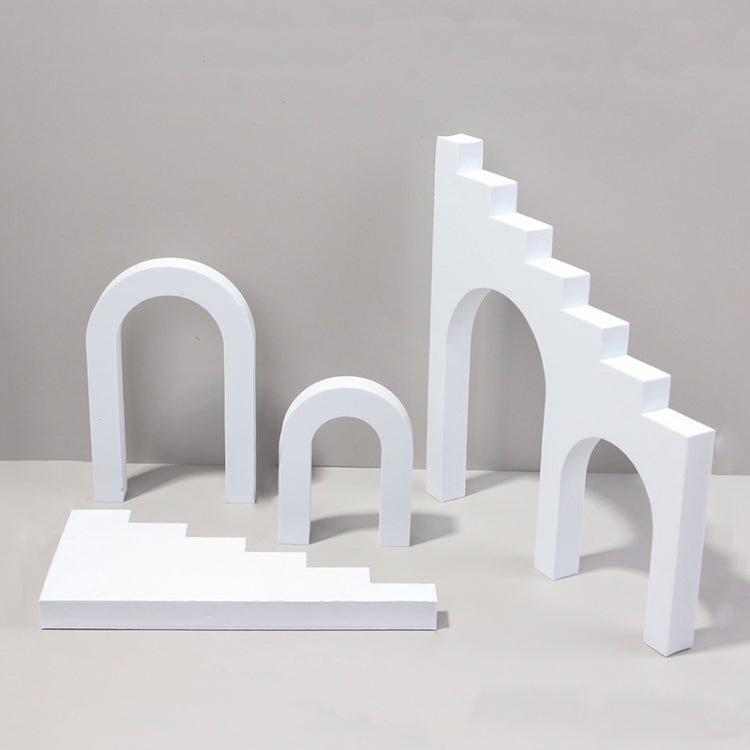 Cubo geometrico Tinta unita Fotografia Sfondo fotografico Tavolo da tiro Oggetti di scena in schiuma, Ladder Combo Kits, 2 x Triangles Combo Kits, Cuboid Doo, 7 x 7 x 6cm Cuboid