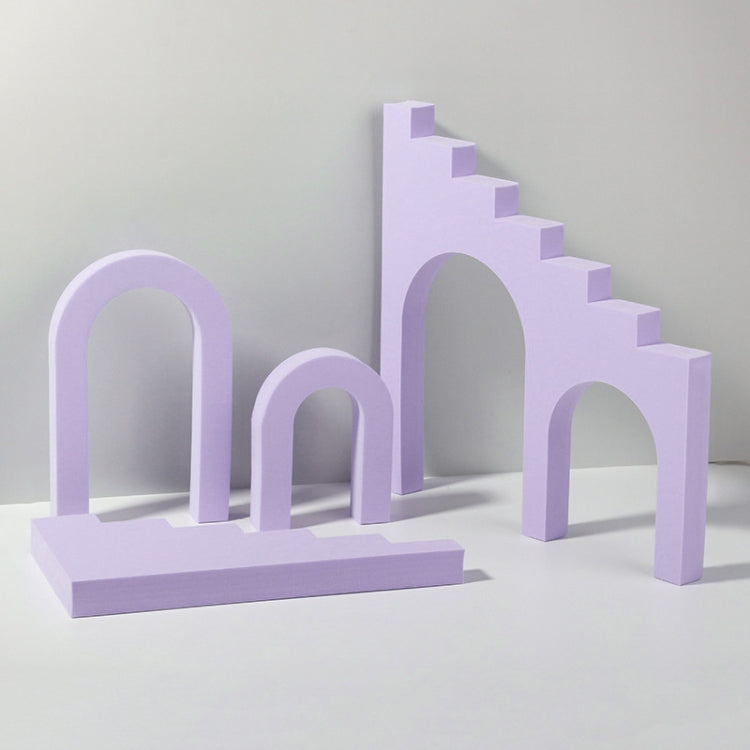 Cubo geometrico Tinta unita Fotografia Sfondo fotografico Tavolo da tiro Oggetti di scena in schiuma, Ladder Combo Kits, 2 x Triangles Combo Kits, Cuboid Doo, 7 x 7 x 6cm Cuboid