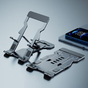 R-JUST HZ06 Supporto universale pieghevole per telefoni cellulari / tablet con scaglie magnetiche in lega di alluminio