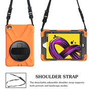 Custodia protettiva antiurto in silicone colorato + PC con supporto, tracolla e cinturino da polso, For iPad Mini 4 / Mini (2019)