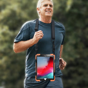 Custodia protettiva antiurto in silicone colorato + PC con supporto, tracolla, cinturino da polso e slot per penna, For iPad Pro 10.5
