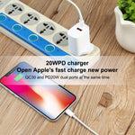 Caricabatterie 20W USB-C con cavo Type-C a 8 Pin