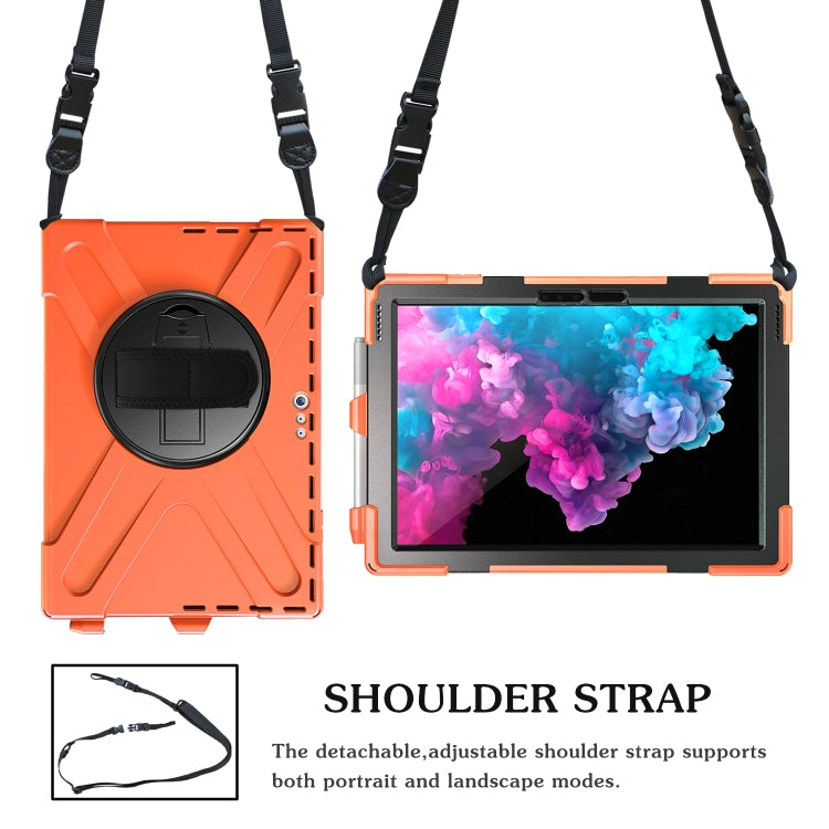 Custodia protettiva antiurto in silicone colorato + PC con supporto, cinturino da polso e slot per penna, For Microsoft Surface Pro 4 / 5, For Microsoft Surface Pro 6 / 7