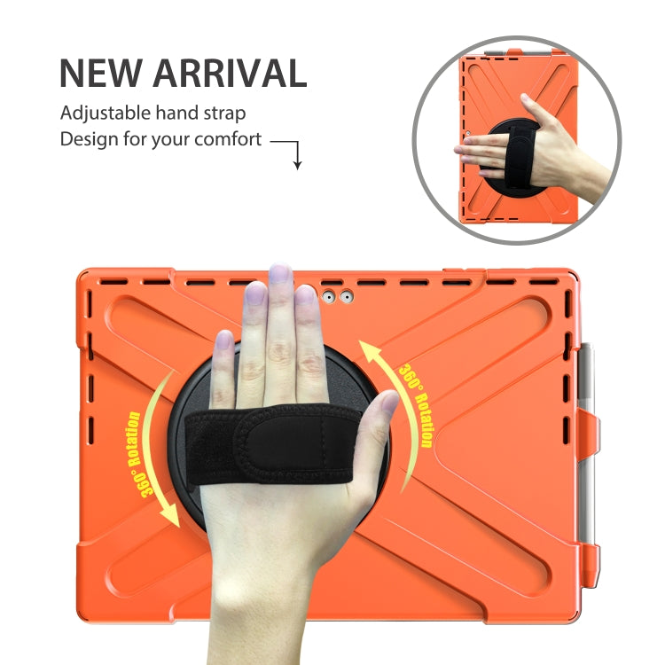 Custodia protettiva antiurto in silicone colorato + PC con supporto, cinturino da polso e slot per penna, For Microsoft Surface Pro 4 / 5, For Microsoft Surface Pro 6 / 7