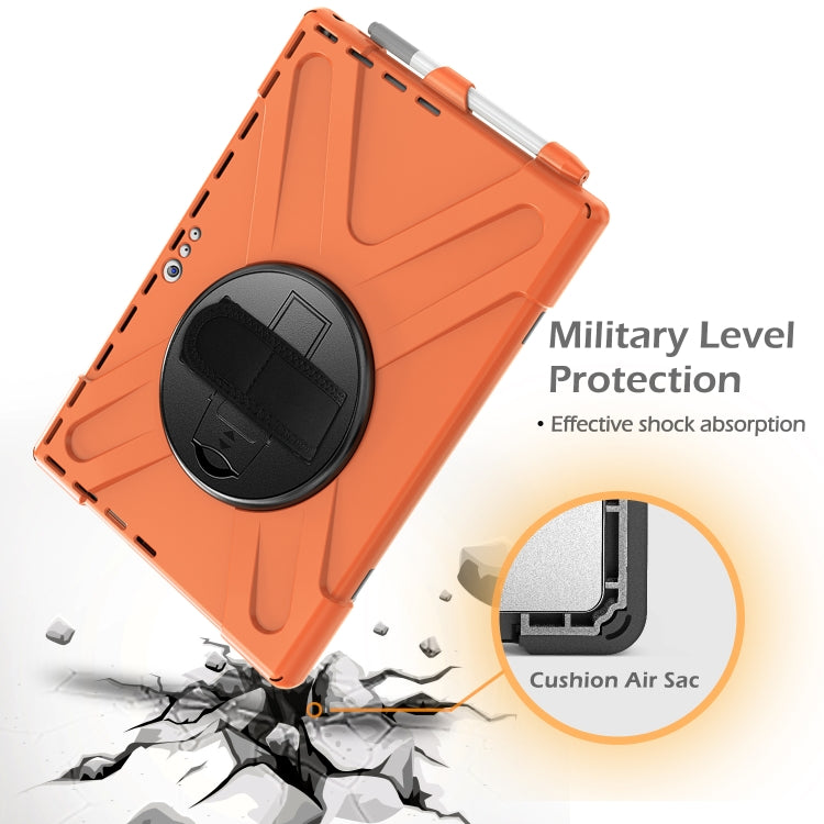 Custodia protettiva antiurto in silicone colorato + PC con supporto, cinturino da polso e slot per penna, For Microsoft Surface Pro 4 / 5, For Microsoft Surface Pro 6 / 7