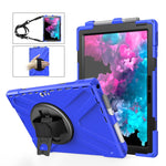 Custodia protettiva antiurto in silicone colorato + PC con supporto, cinturino da polso e slot per penna, For Microsoft Surface Pro 4 / 5, For Microsoft Surface Pro 6 / 7