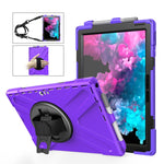 Custodia protettiva antiurto in silicone colorato + PC con supporto, cinturino da polso e slot per penna, For Microsoft Surface Pro 4 / 5, For Microsoft Surface Pro 6 / 7